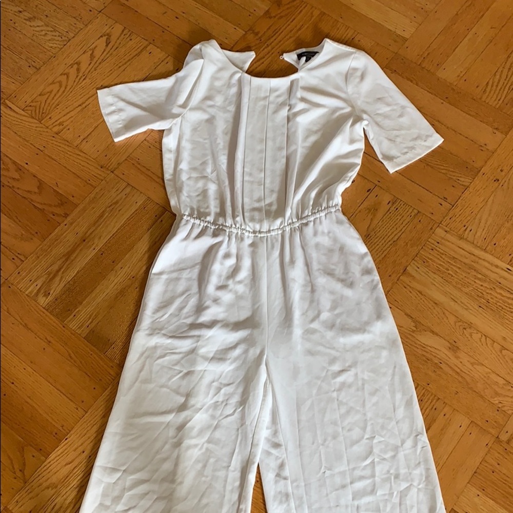 BCBG white jumpsuit